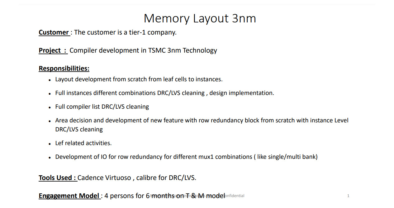 Memory Layout 3nm