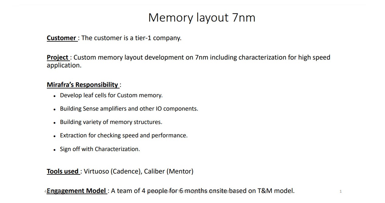 Memory layout 7nm