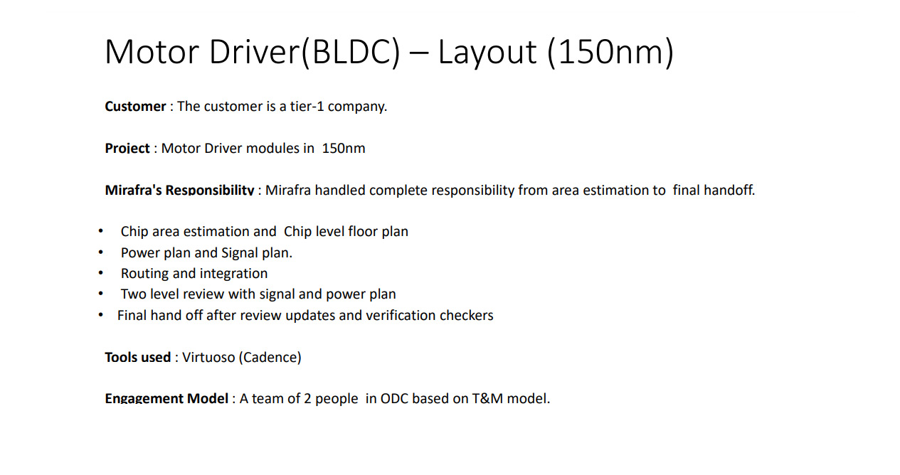 Motor Driver(BLDC) – Layout (150nm)