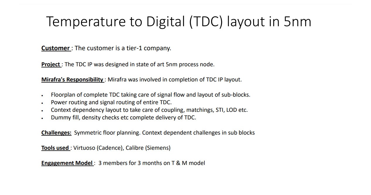 Temperature to Digital (TDC) layout in 5nm